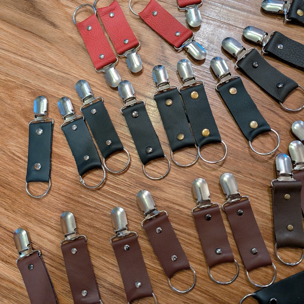 Leather Keychain Or Hat Clip